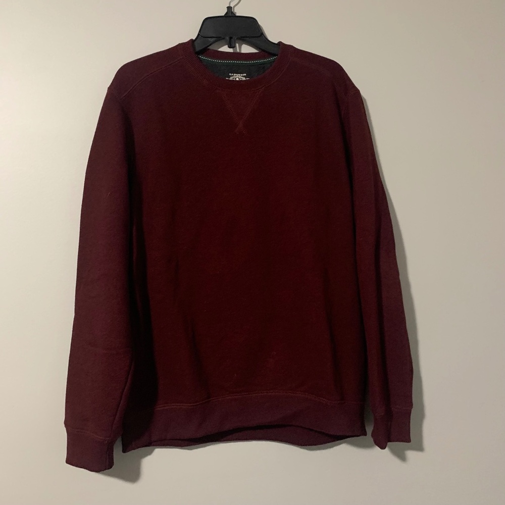 Burgundy GH Bass Crewneck Sweater